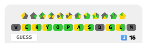the keyboard in compact mode